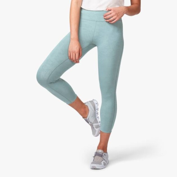 On Running Pants - On Running 7/8 Tight Sea Green Speckle Women's Size Small